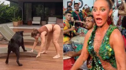 Paolla Oliveira reuniu em vídeo diversos momentos em que tropeça ou cai (Foto: Reprodução/Instagram)