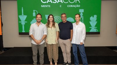 Evento contou com a presença de Pedro Ariel, curador CASACOR e autor da obra “A Grande Beleza: Sonhos” (Foto: Reprodução)