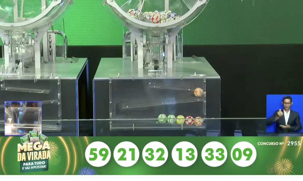 Números sorteados foram 09 - 13 - 21 - 32 - 33 - 59