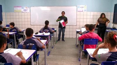 Sala de aula em escola municipal de Teresina (Foto: Reprodução)