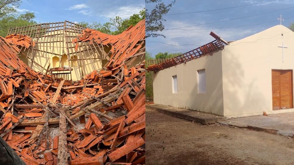 Teto de capela desaba no PI