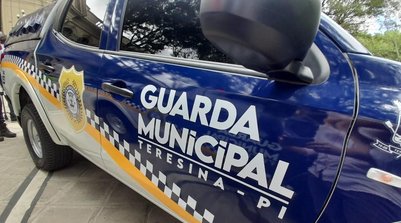 Viatura da Guarda Civil Municipal de Teresina (Foto: Jonas Carvalho/TV Clube)