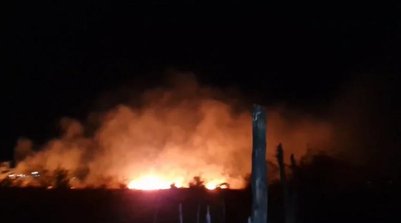 Fogo atinge área de vegetação em Barras (Foto: Divulgação/GAV)