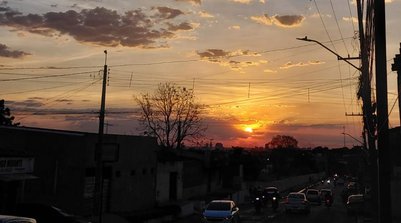 Pôr do sol no Piauí (Foto: Arquivo Pessoal)