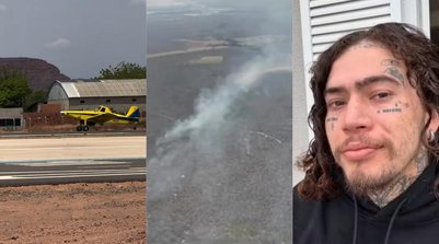 Whindersson Nunes aluga avião-tanque para ajudar no combate a incêndio florestal no Piauí (Foto: Reprodução)
