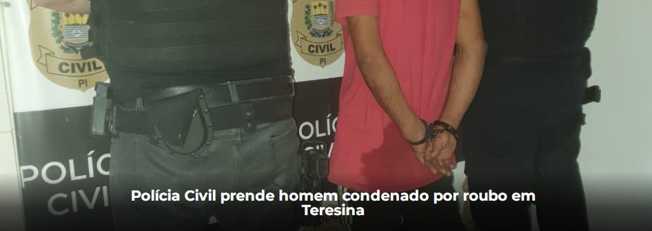 Após a prisão, o condenado foi encaminhado à Central de Flagrantes de Teresina para a adoção dos procedimentos legais cabíveis. Em seguida