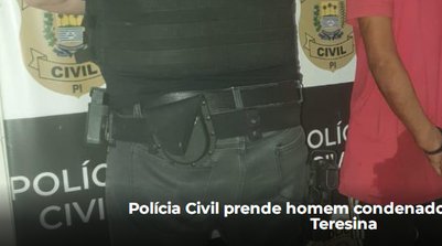 Após a prisão, o condenado foi encaminhado à Central de Flagrantes de Teresina para a adoção dos procedimentos legais cabíveis. Em seguida (Foto: Reprodução/SSPI)
