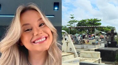 Corpo da jornalista Flávia Bacelar é enterrado sob forte comoção em Teresina (Foto: Eduarda Barradas)