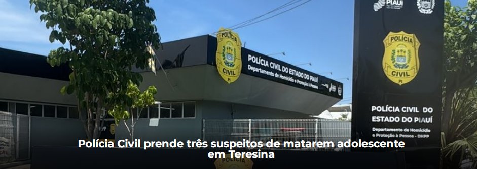 De acordo com o delegado Danubio Dias, o adolescente foi morto