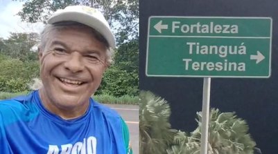Maratonista que percorre o Brasil a pé chega a Teresina após atravessar oito estados (Foto: Arquivo Pessoal)