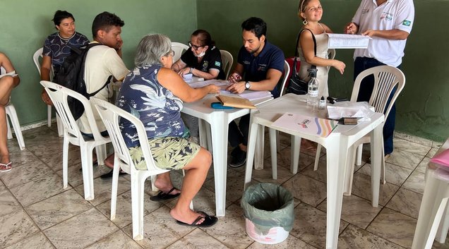 Moradora do bairro Santa Clara, Sabrina Keylane destacou a importância da ação. “Esse atendimento facilita (Foto: Reprodução)