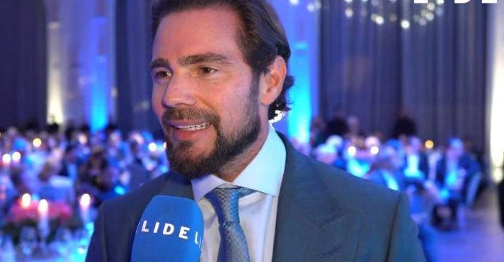 O empresário Daniel Vorcaro, do Banco Master, durante entrevista à TV Lide, em 2024