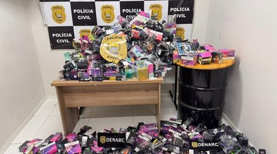 O material apreendido é considerado proibido pela legislação brasileira (Foto: Reprodução/SSPI)