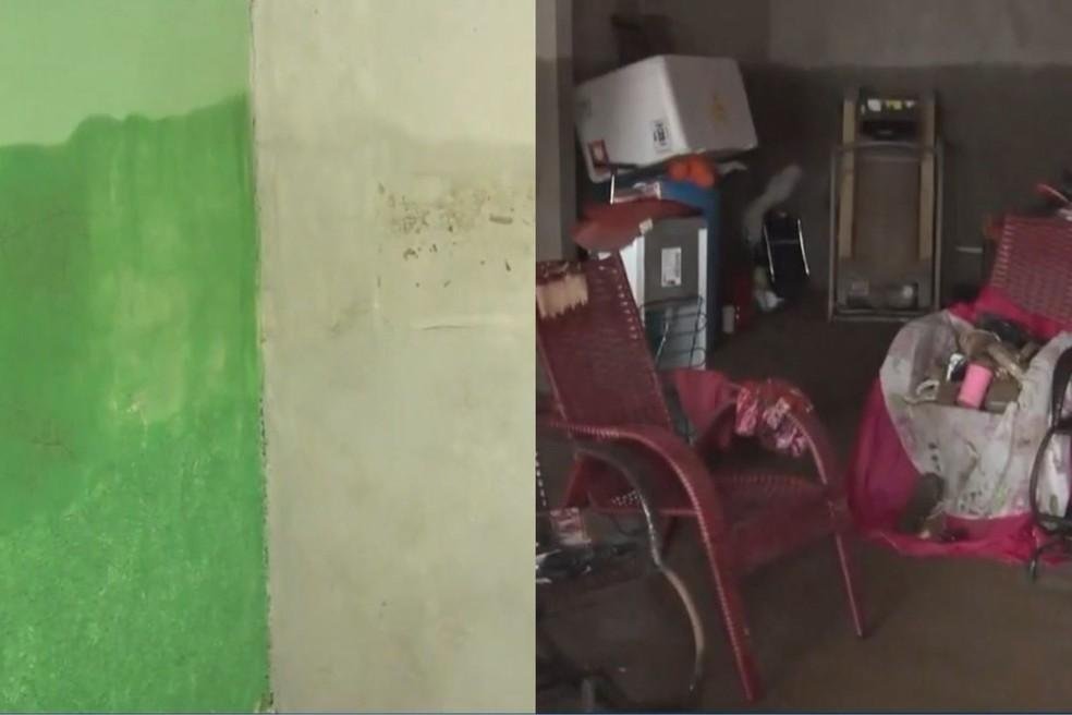 Água ultrapassa 2 metros e deixa marca na parede de casa após enxurrada que desabrigou família no Piauí