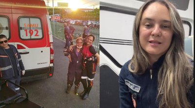 Médica do Samu salva bebê de 1 mês engasgado após ambulância furar pneu em rua de Teresina (Foto: Reprodução (Redes sociais/Tânia Furtado))