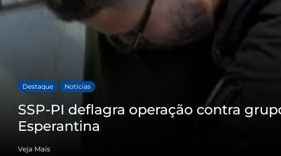 A operação é resultado de um trabalho investigativo iniciado após uma prisão em flagrante (Foto: Reprodução/SSPI)