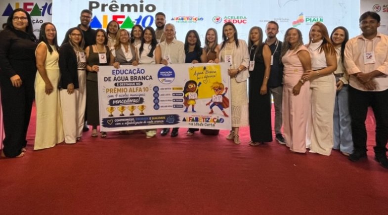Educação de Água Branca é Destaque Estadual com Premiação de Quatro Escolas no Prêmio ALFA-10