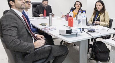 Também participaram do encontro os promotores de Justiça Rafael Maia e Jaime D’Alencar, (Foto: Reprodução/MPPI)
