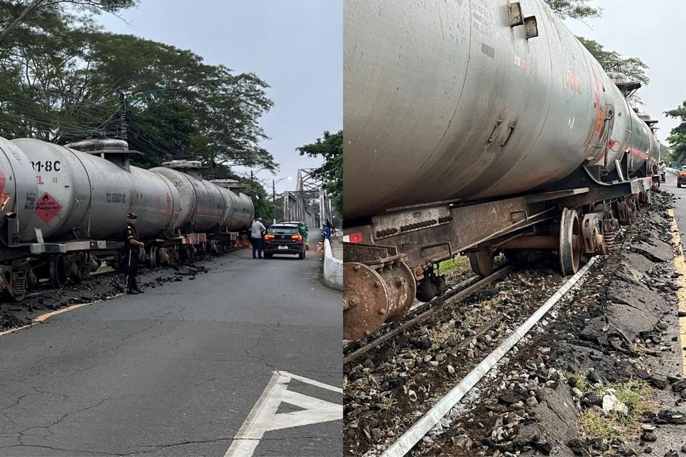 Trem descarrila e causa interrupção total da Ponte Metálica, entre Timon e Teresina