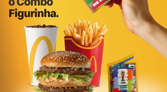 A partir de 27 de abril, comprando o combo Figurinha no McDonald's o cliente adquire um pacote (Foto: Reprodução)