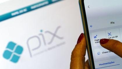 Aplicativo bancário para pagamento financeiro em Pix