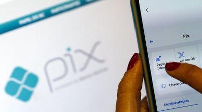 Aplicativo bancário para pagamento financeiro em Pix (Foto: Bruno Peres/Agência Brasil)