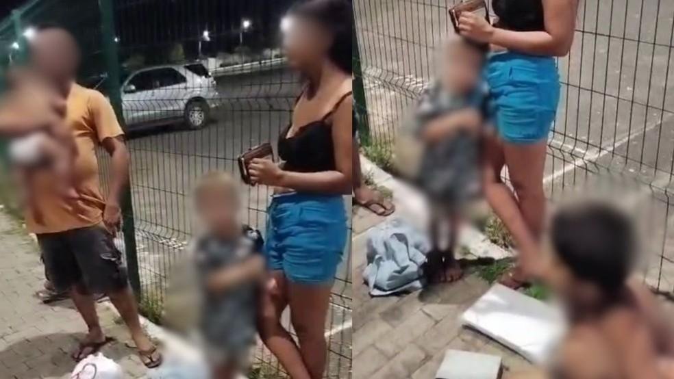 Casal que estava com um bebê e duas crianças teve o carro apreendido após o veículo ficar sem gasolina em ponte de Teresina