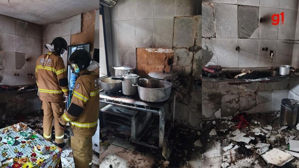 Escola registra incêndio em cozinha devido à vazamento de gás no PI