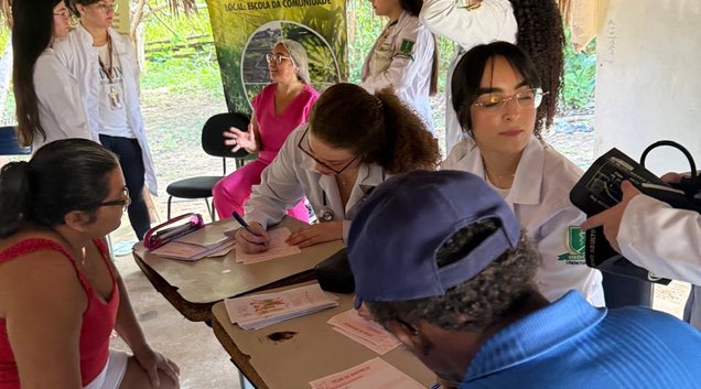 Para a acadêmica Anny Joyce, a atividade na aldeia (Foto: Reprodução)