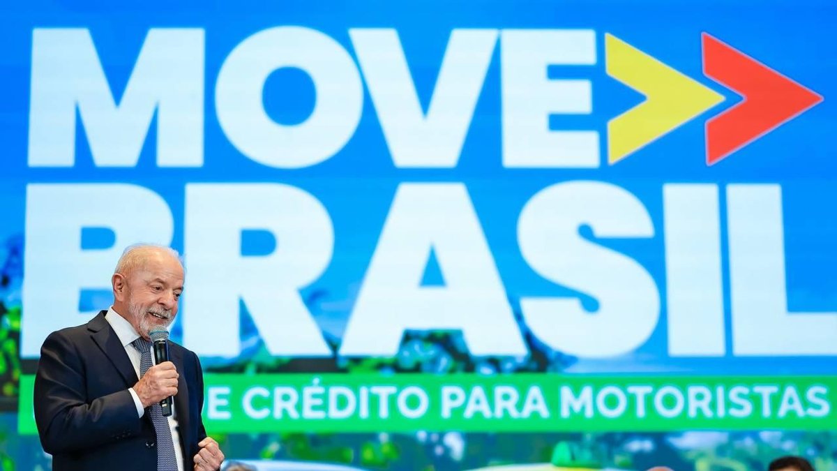 Presidente da República, Luiz Inácio Lula da Silva, durante cerimônia alusiva ao lançamento do Move Aplicativos – linha de crédito para motoristas de aplicativo e taxistas. Foto: Ricardo Stuckert / PR