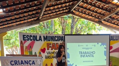 Projeto da UFPI promove ação educativa sobre trabalho infantil e saúde em escola de Teresina (Foto: Divulgação / UFPI)