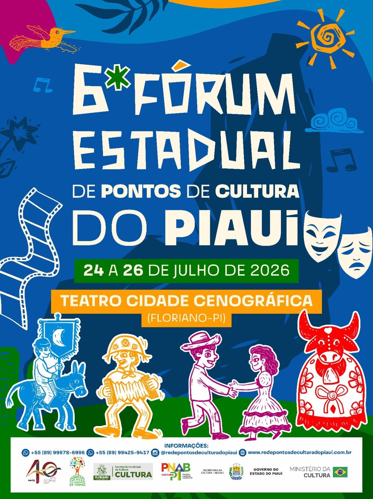 Evento acontecerá no município de Floriano entre os dias 24 e 26 de julho, no Teatro Cidade Cenográfica