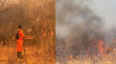 Incêndio atinge São João do Piauí (Foto: Secretaria de Meio Ambiente de São João do Piauí)