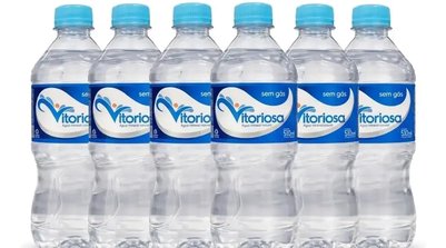 Produto não deve ser consumido ou comercializado até novos testes (Foto: Água Vitoriosa/Divulgação)