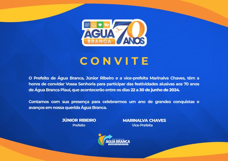 Água Branca comemora 70 anos com festividades, shows musicais, apresentações culturais e inaugurações de obras