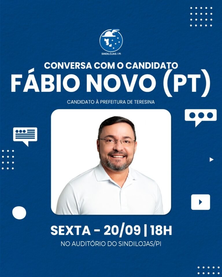 Sindilojas/PI recebe Fábio Novo para segunda conversa com candidatos a prefeito de Teresina