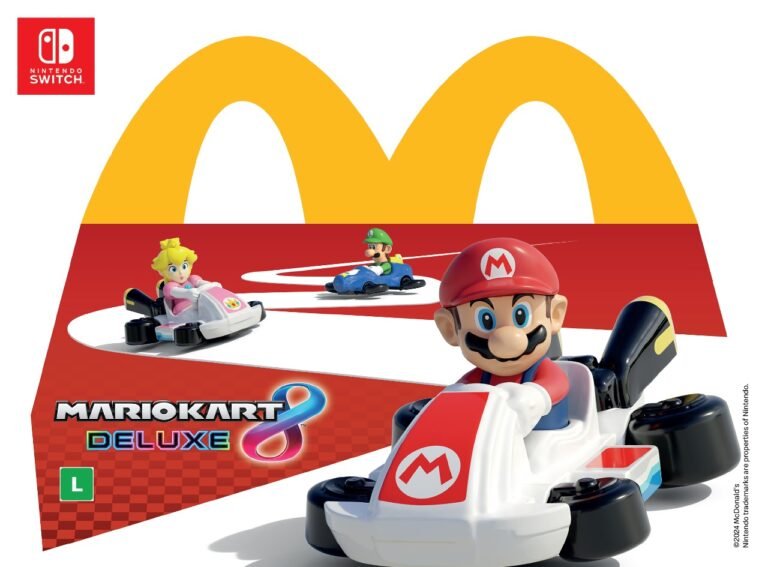 Mario e amigos chegam no McLanche Feliz com brinquedos de Mario Kart 8