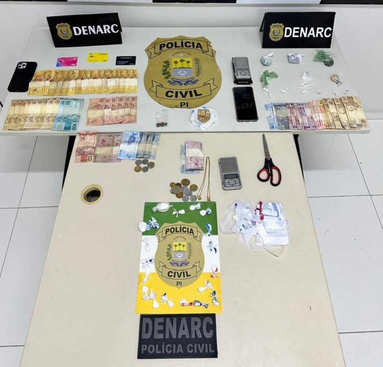 Polícia Civil prende sete pessoas durante operação contra o tráfico de drogas em Teresina